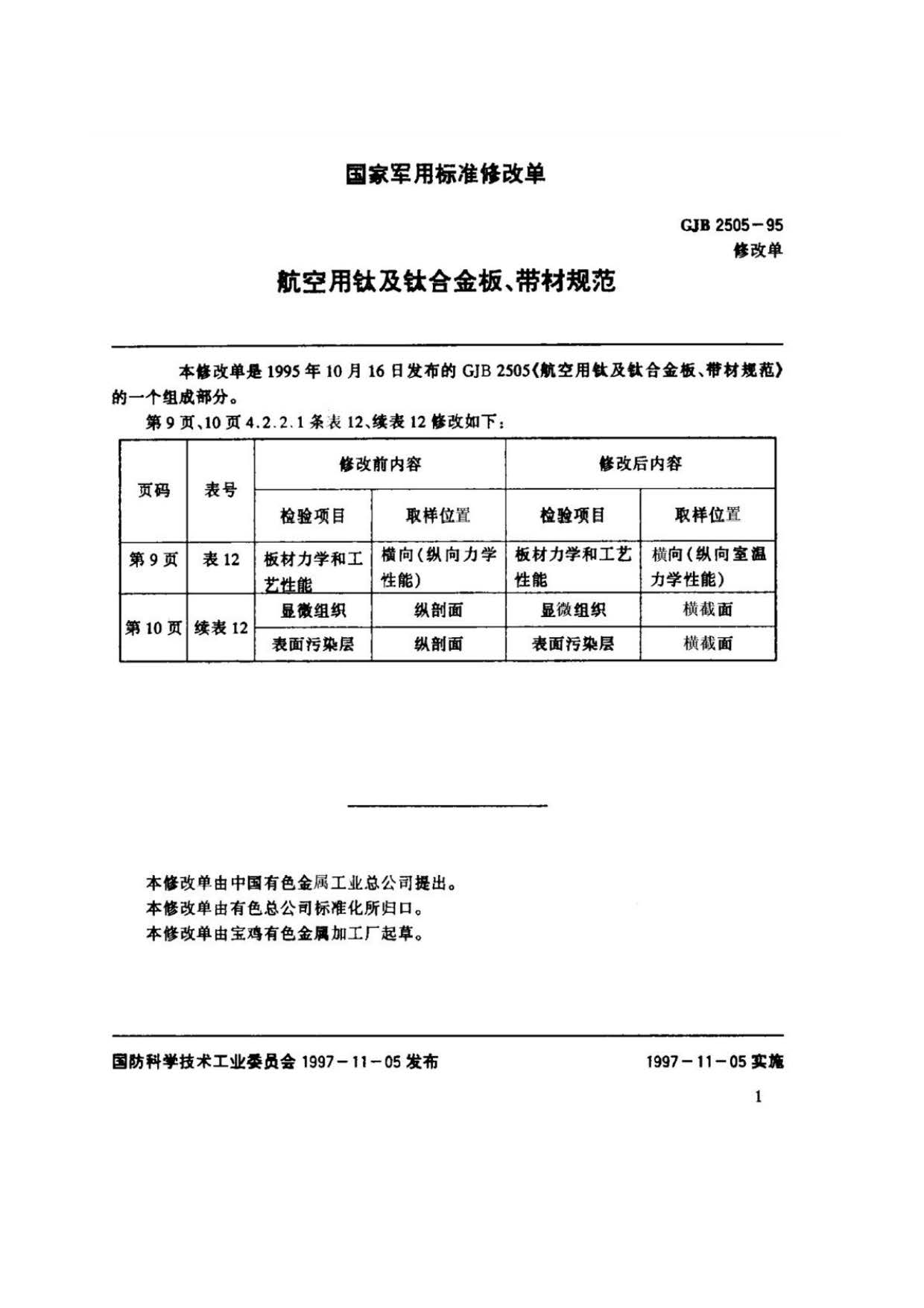航空用鈦及鈦合金板、帶材規范